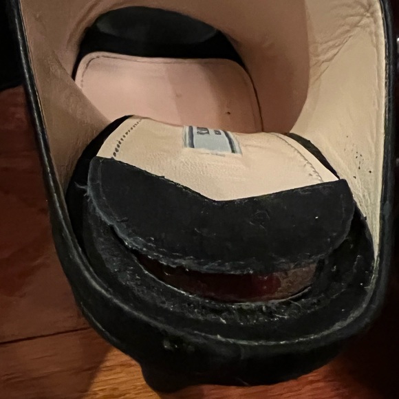 Prada Suede Open-Toe Wedge Bootie Heels - Picture 10 of 10